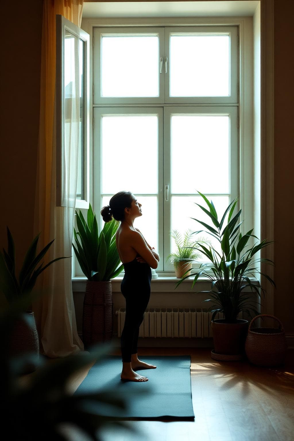A wellness practitioner working on a laptop outdoors